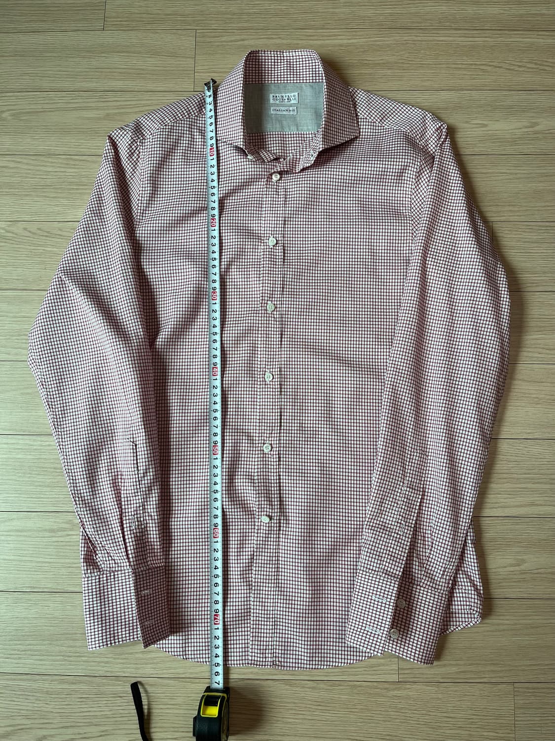 브루넬로 쿠치넬리 체크 셔츠 M 정품 상품이미지5