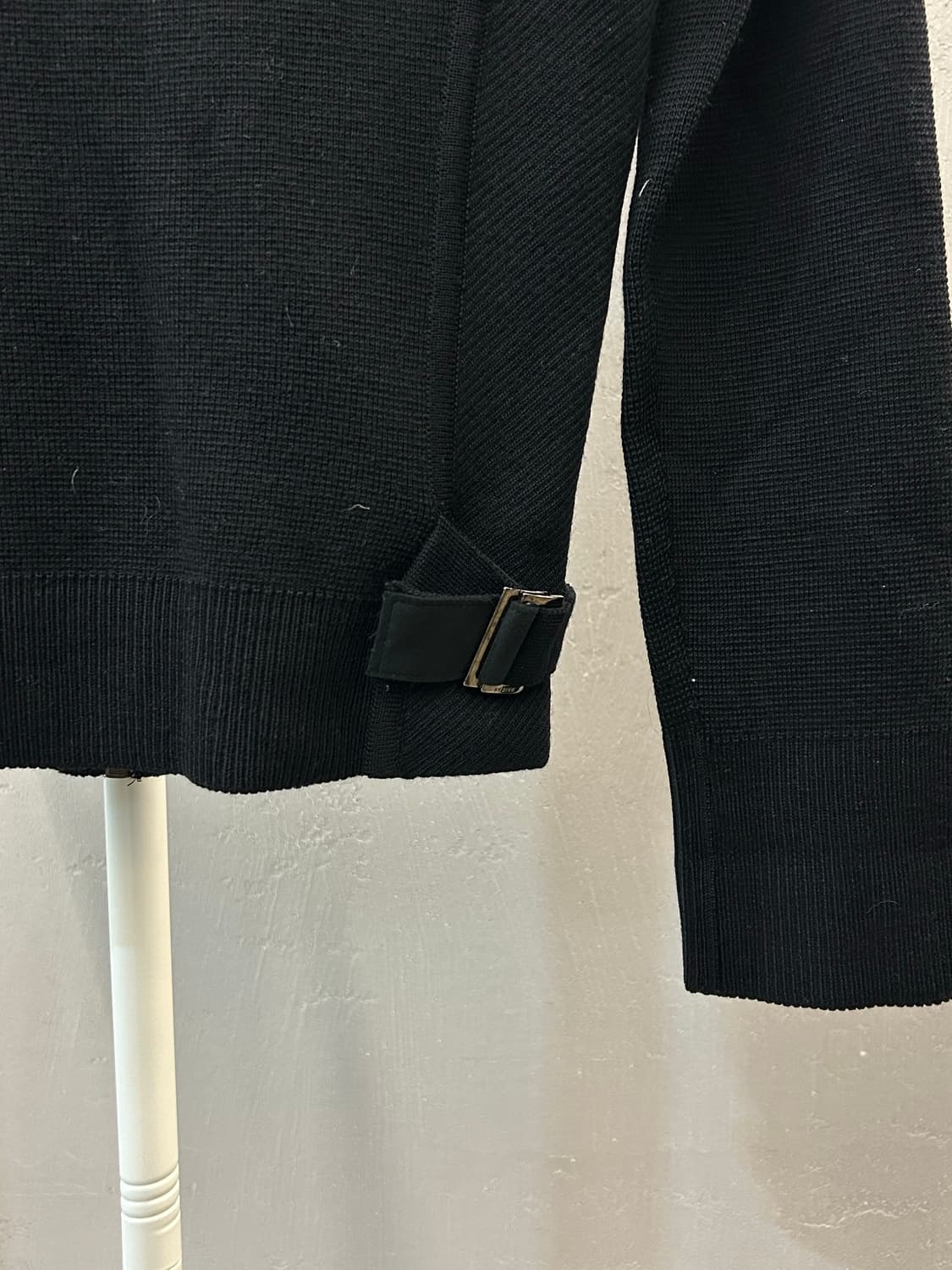 SYSTEM 블랙 니트 집업 가디건 상품이미지6