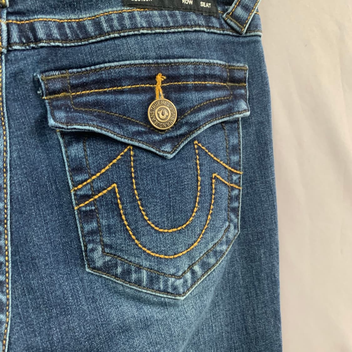 27인치 트루릴리전 로우 시트 스판 밴딩 부츠컷 데님 청바지 상품이미지3