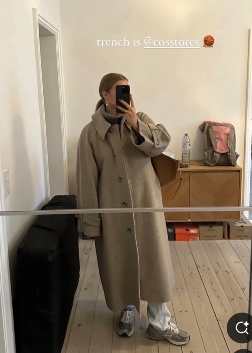 COS 코스 오버사이즈 라운드 울 코트 S 상품이미지4