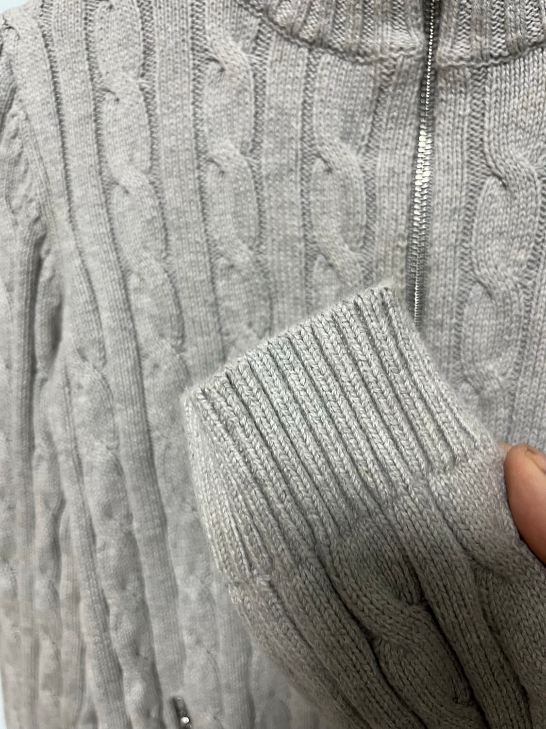 랄프로렌 꽈배기 니트 집업 상품이미지4