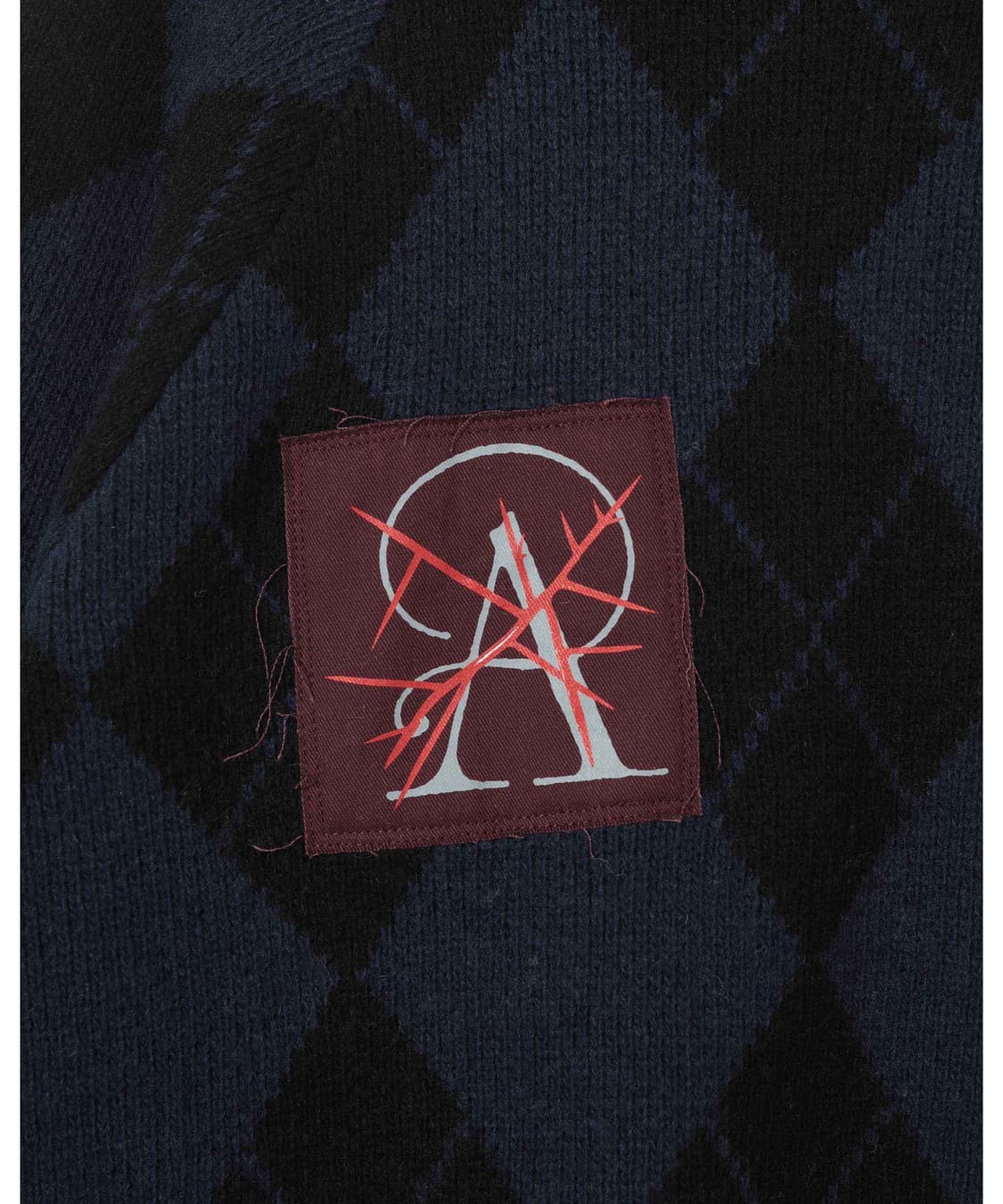 언더커버 아가일 니트 블랙/네이비  상품이미지4