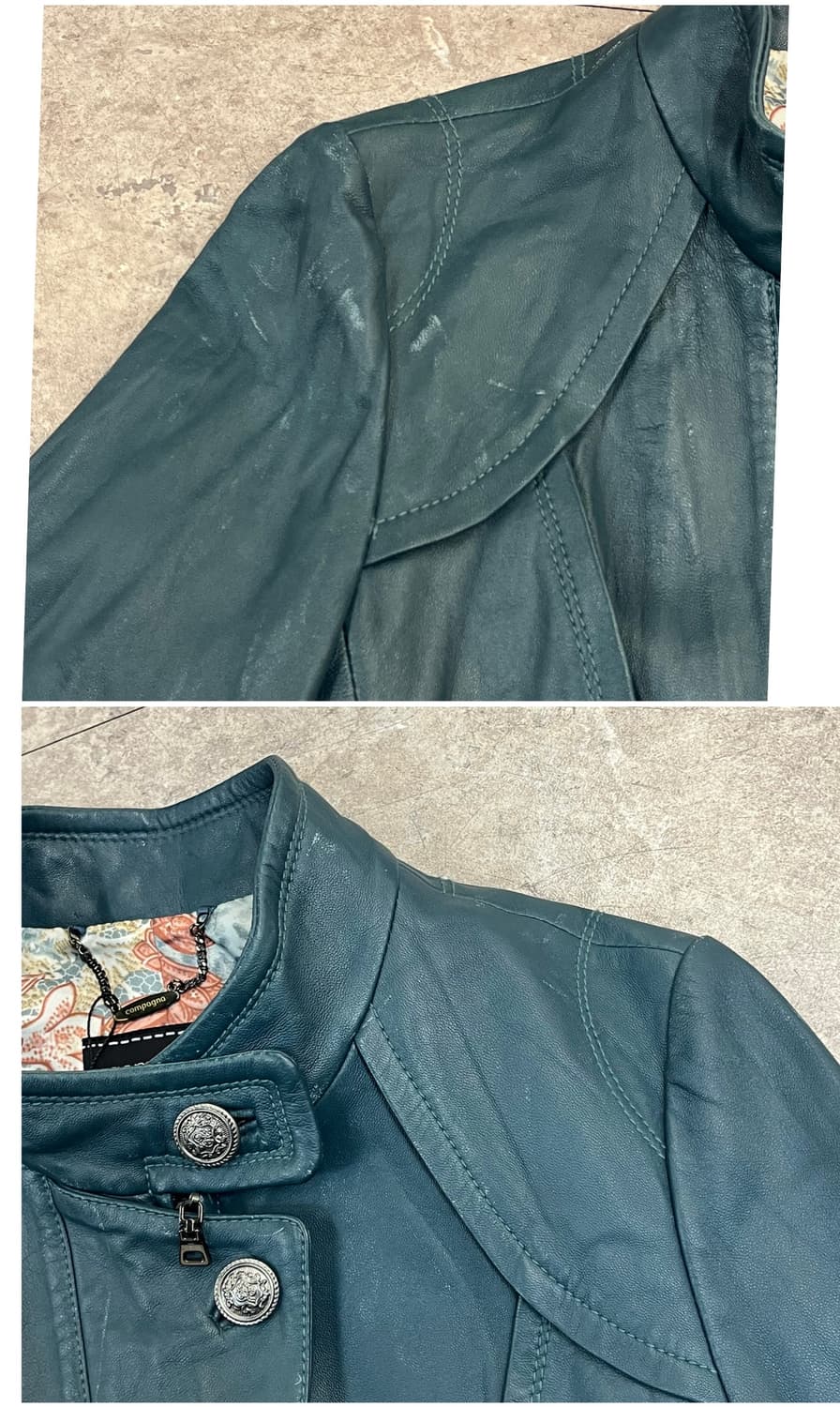 양가죽 레더 자켓 다크 그린 55 #csz3654 상품이미지7