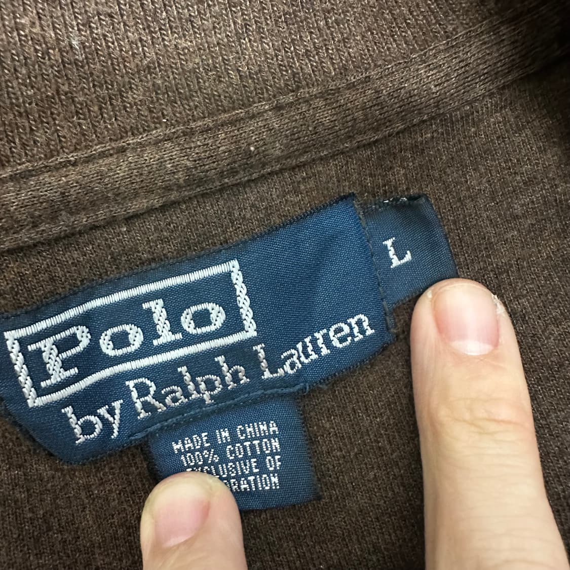 POLO 폴로 랄프로렌 목폴라 니트 브라운 L 상품이미지3