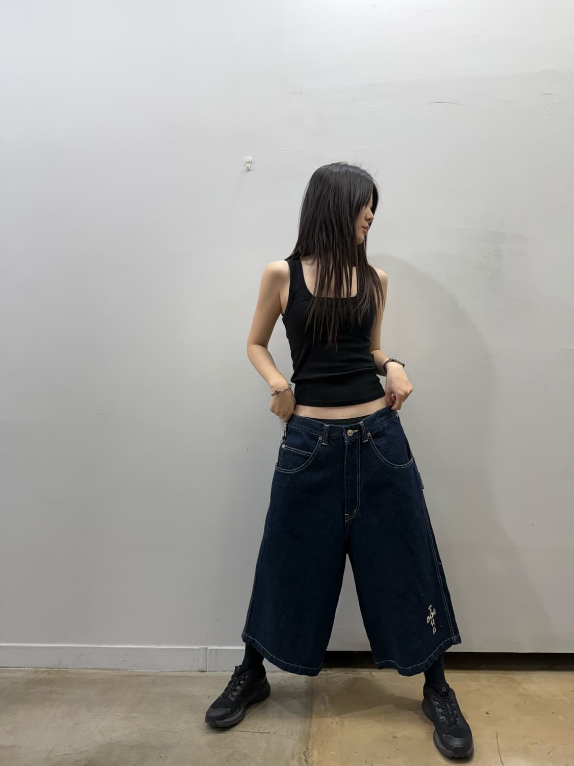 도그타운 데님 로고 버뮤다팬츠 상품이미지3