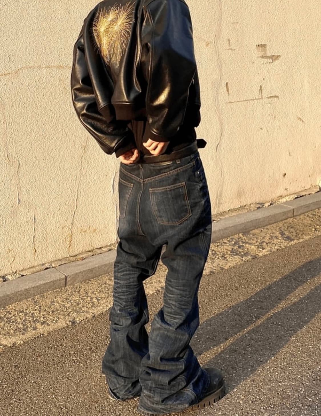 언더마이카 와이드 플레어진 1사이즈 인디고 상품이미지2