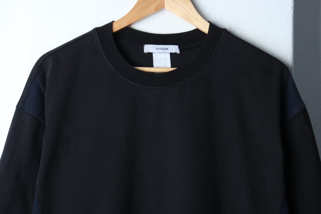 (L-2XL) 윈더 반팔 티셔츠 오버사이즈 와플 블랙 절개-H31406 상품이미지3