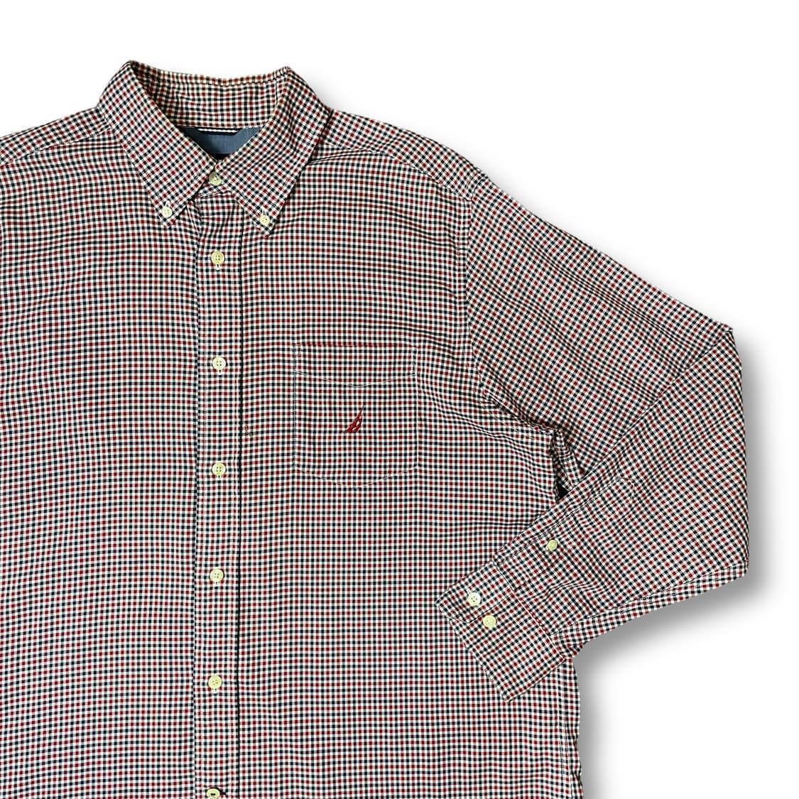 노티카 레드네이비 체크 원포켓 긴팔 셔츠 L 상품이미지3