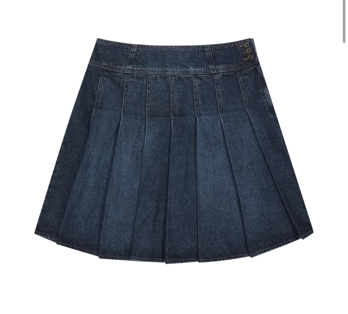 코이세이오 딥 데님 플리츠 스커트 사이즈 1 상품이미지1