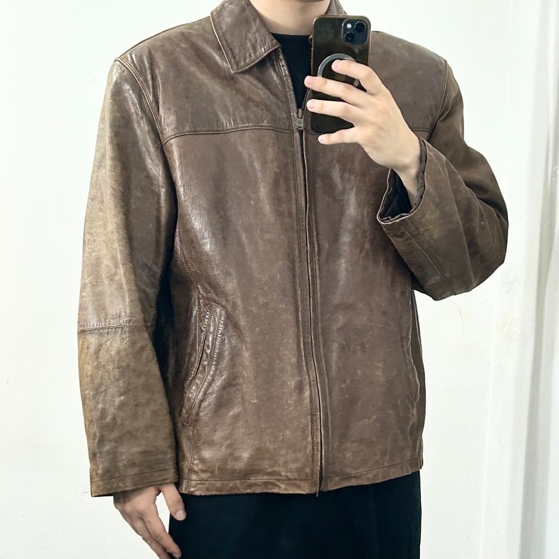 콜롬비아 90s 소가죽 자켓 상품이미지3