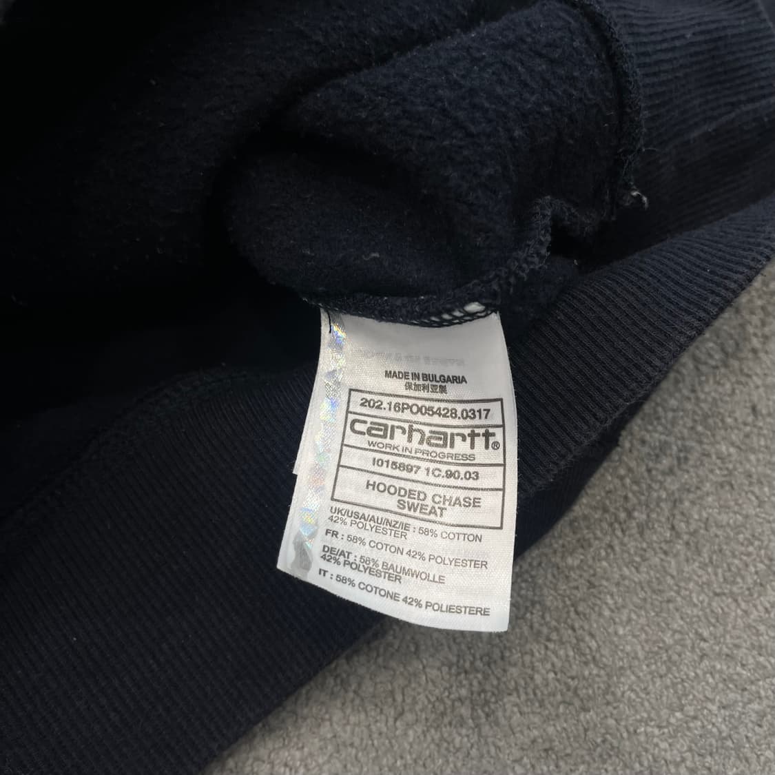 L 칼하트 블랙 후드티 상품이미지5