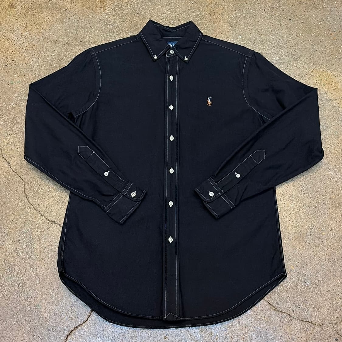 새상품급 00s 미국 빈티지 폴로랄프로렌 긴팔 검정 블랙셔츠 상품이미지1