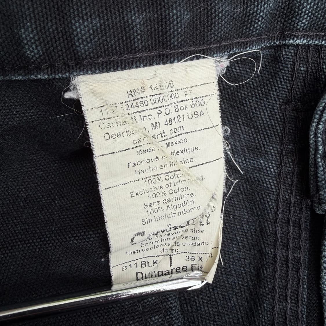 OG 칼하트 B11 BLK 싱글니 카펜터 팬츠 상품이미지10