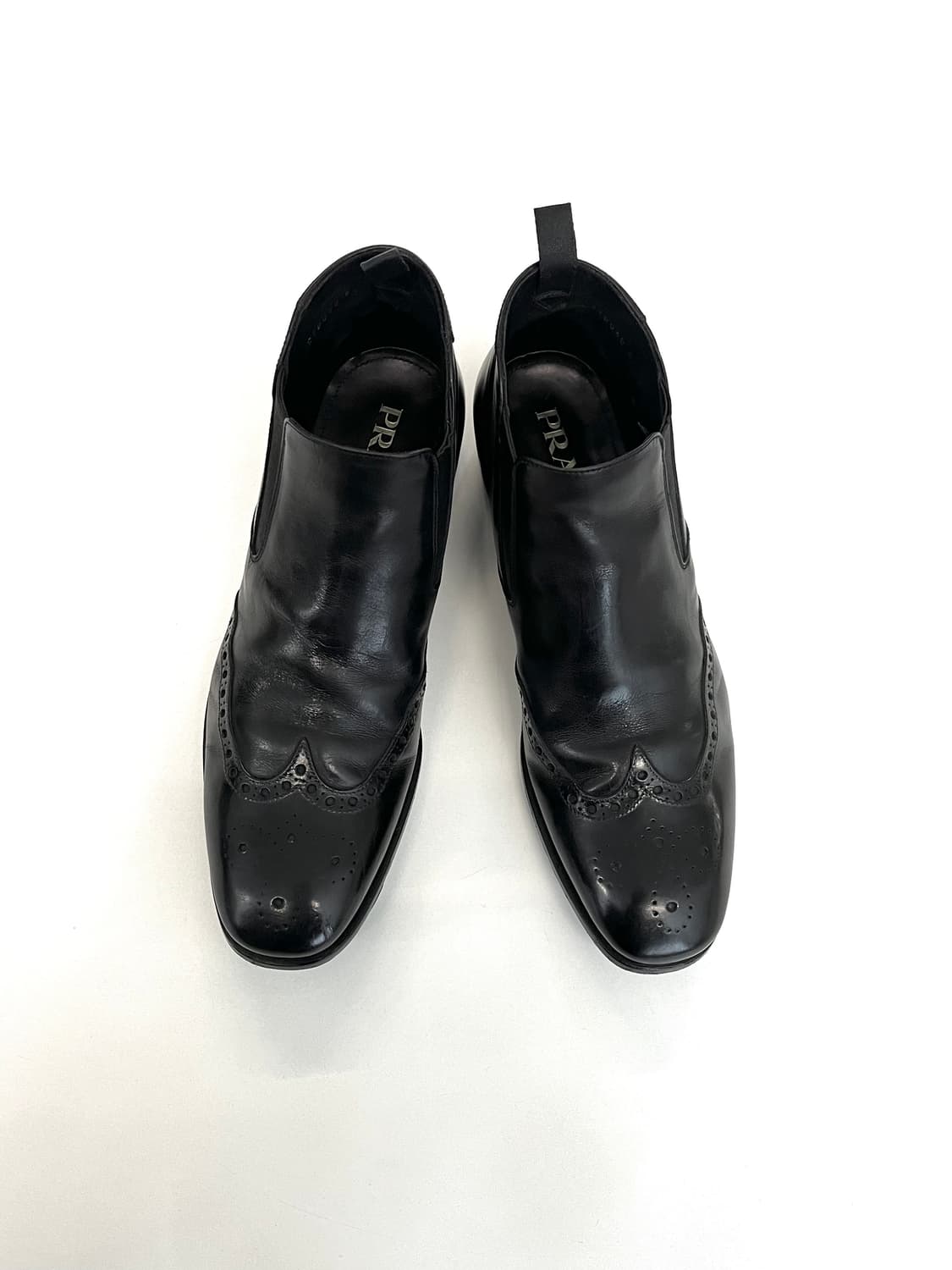 프라다 레더 윙팁 드레스 부츠 상품이미지2