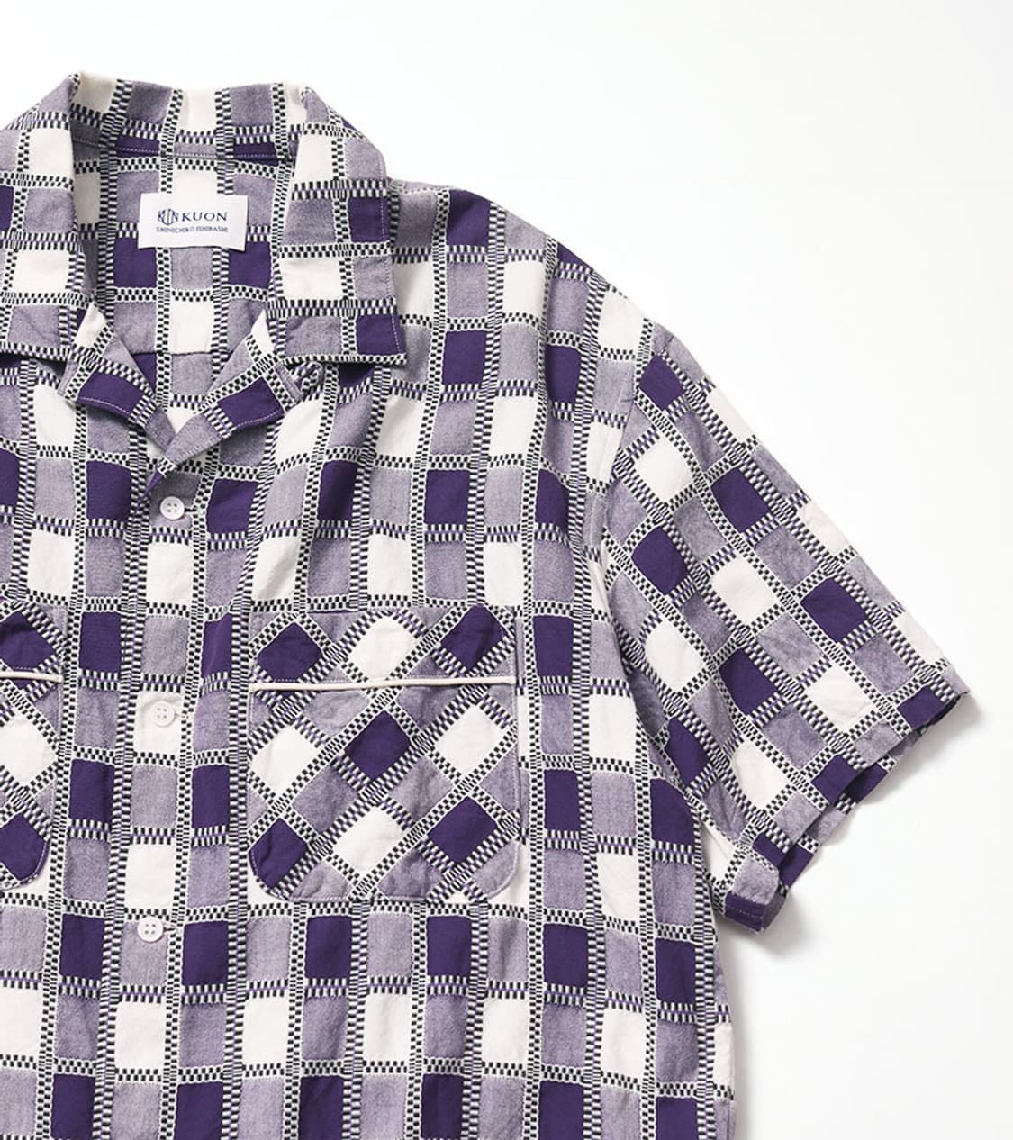 KUON - PURPLE CHECK SHIRT 상품이미지4