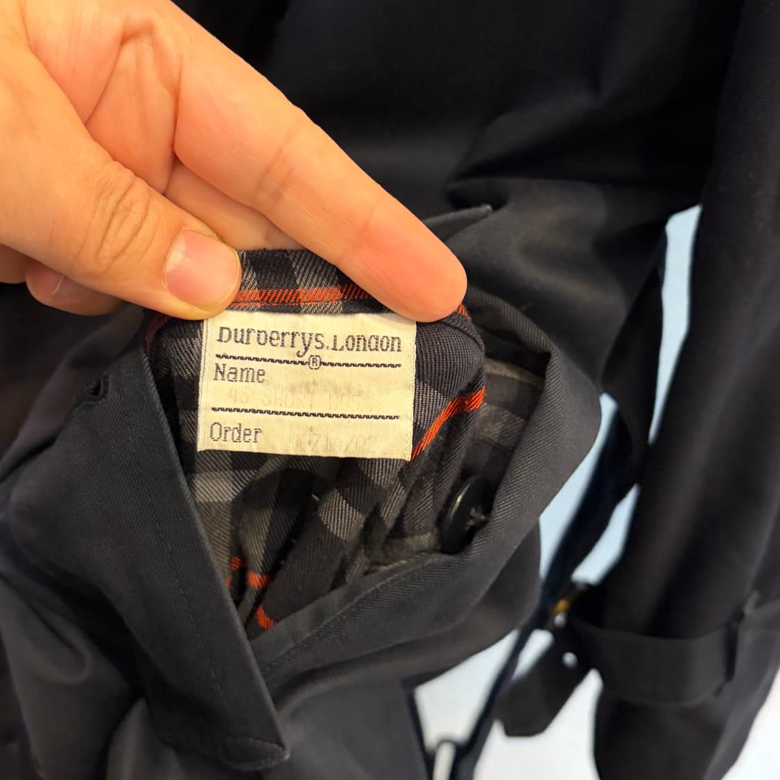 버버리 정품 네이비 더블 트렌치코트 내피있음 상품이미지6