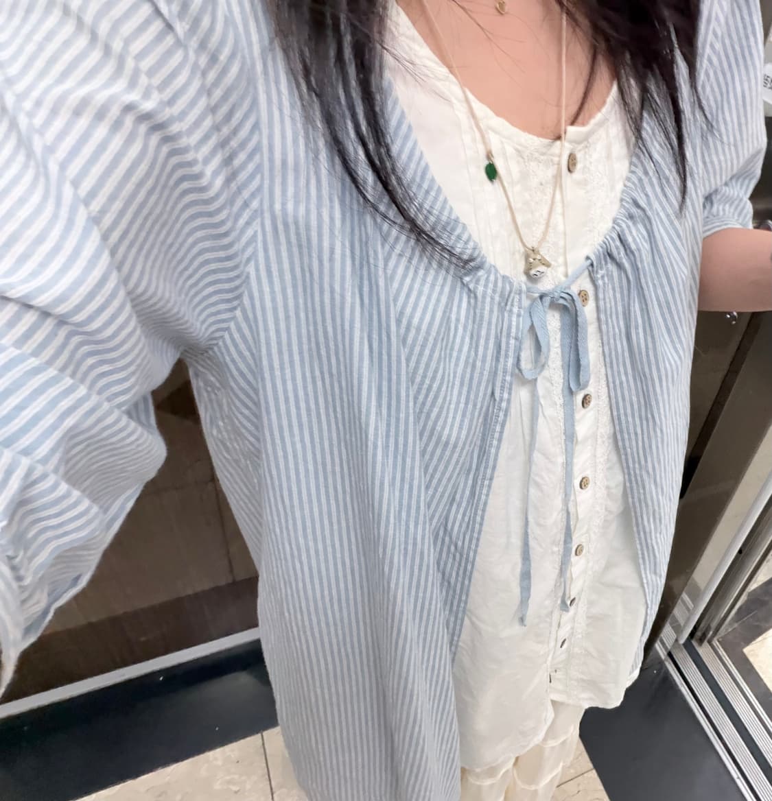 빈티지 블라우스 바선생 모리 하구미  상품이미지2