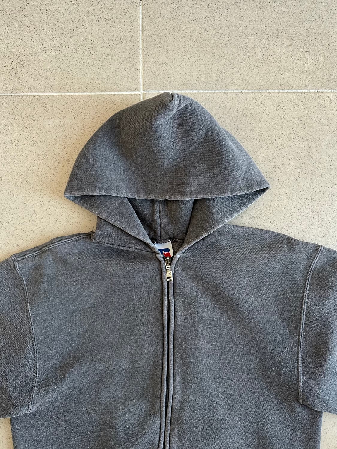 90s 빈티지 러셀 후드집업 다크그레이 M 상품이미지4