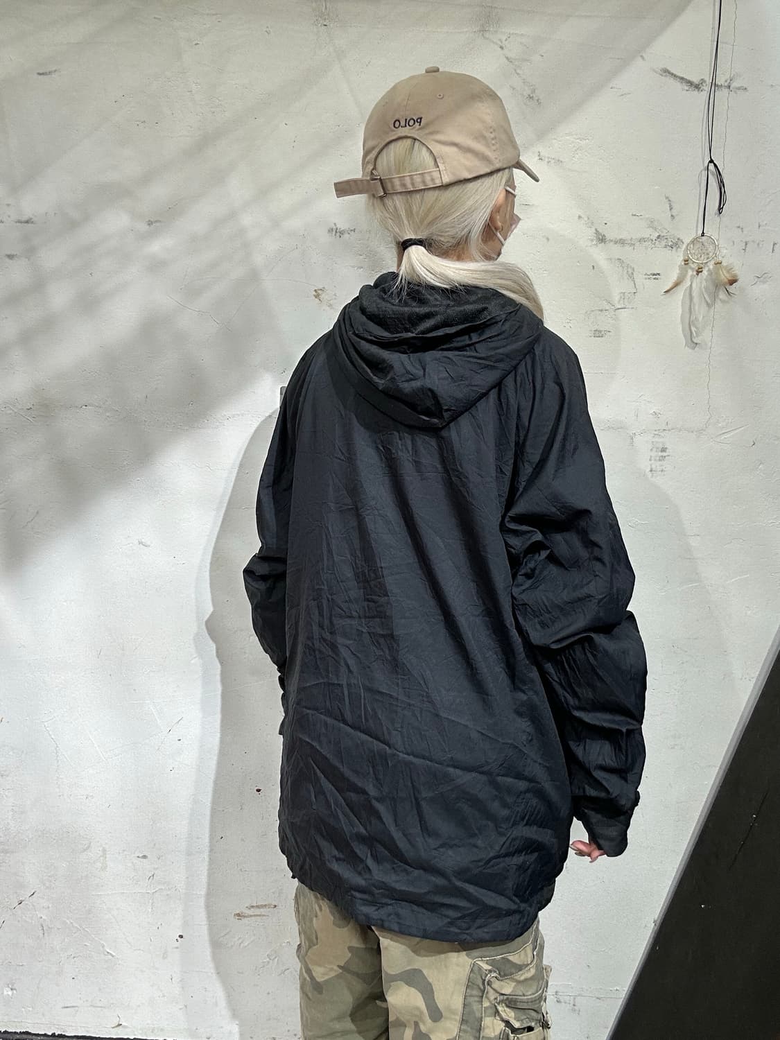 컬럼비아 블랙 후드 오버핏 바람막이 자켓 L 상품이미지3