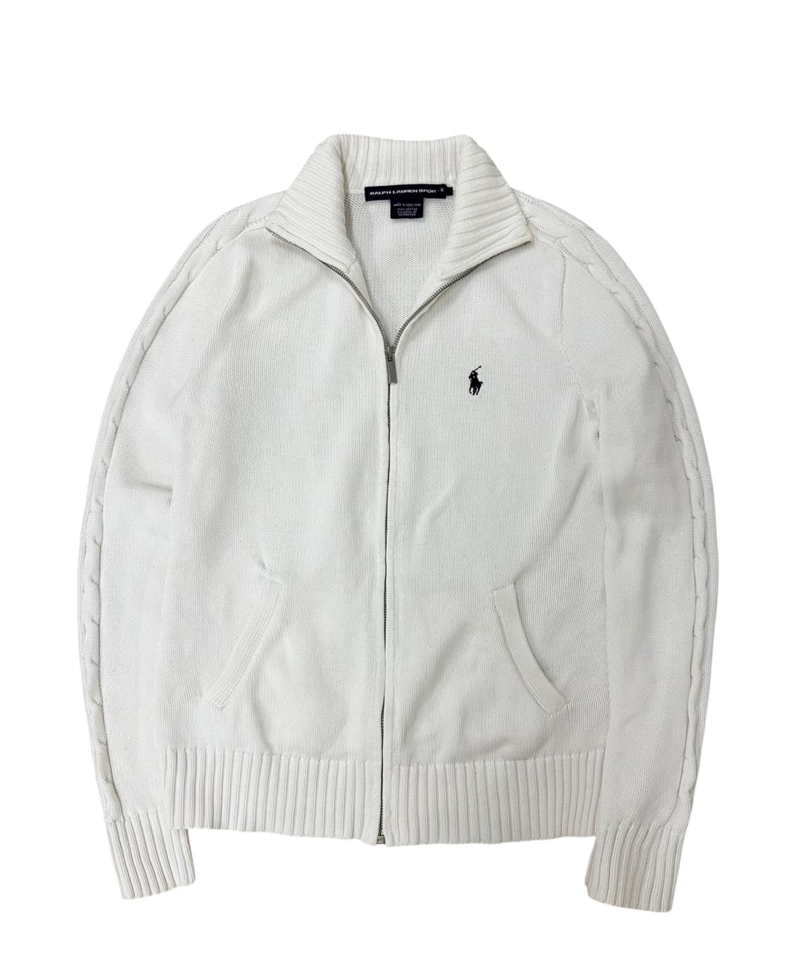 폴로 니트집업 화이트 (여성M) 상품이미지1