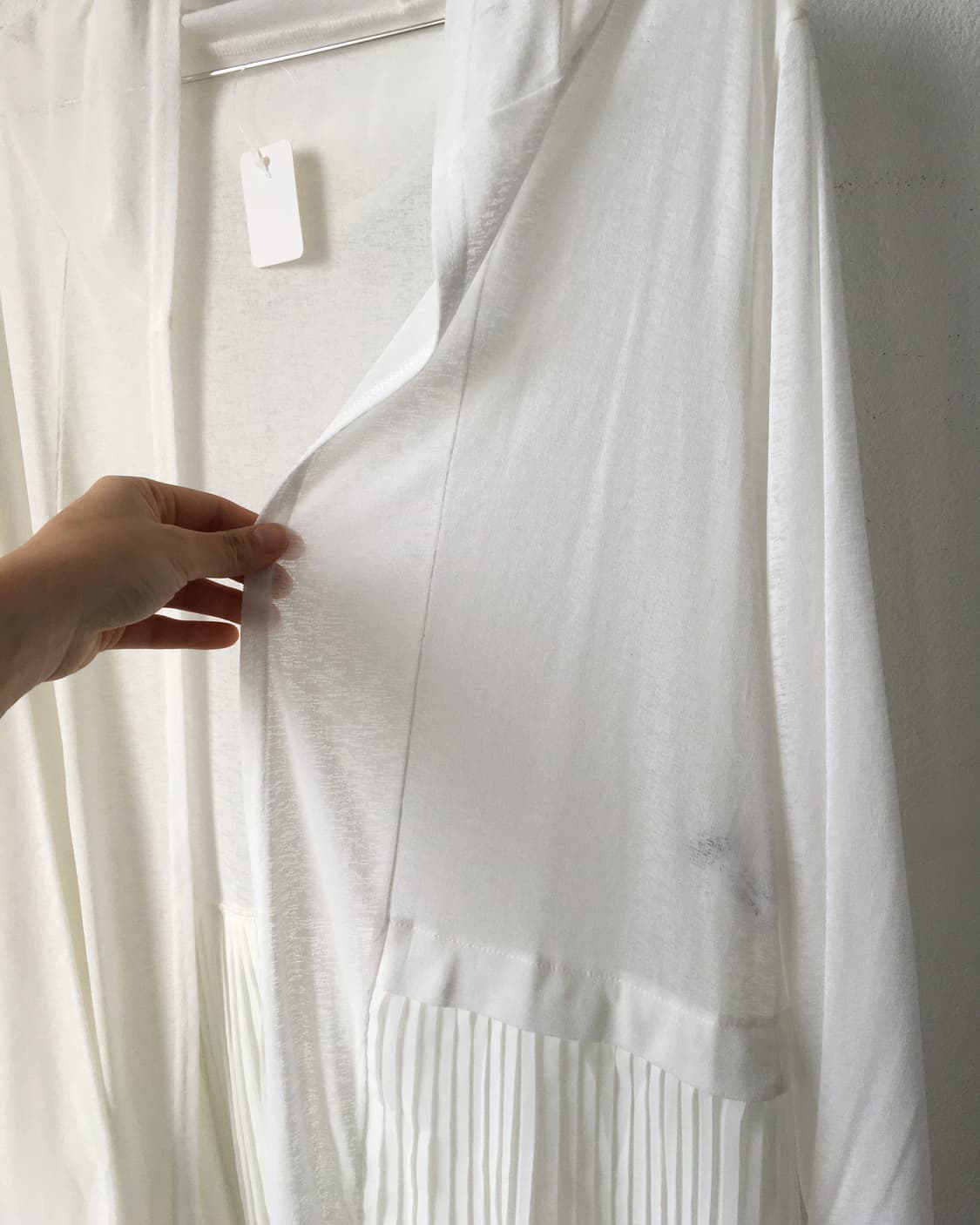 Pleats layered hood open cardigan 상품이미지4