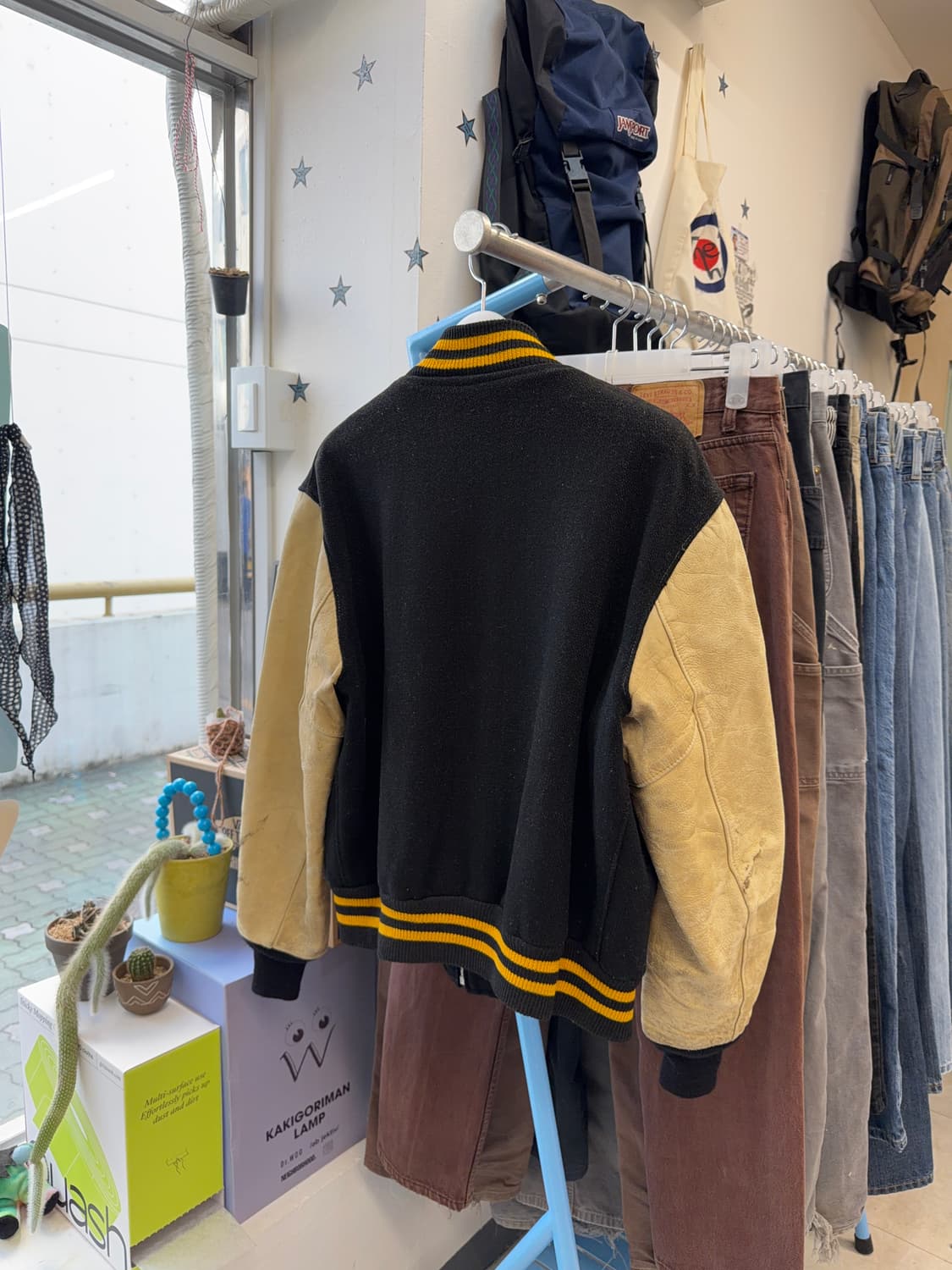 vtg wool leather varsity jacket 상품이미지4