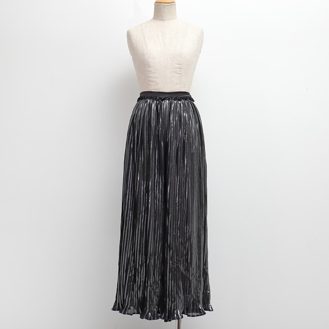 블랙 펄플리츠쉬폰 팬츠 상품이미지1