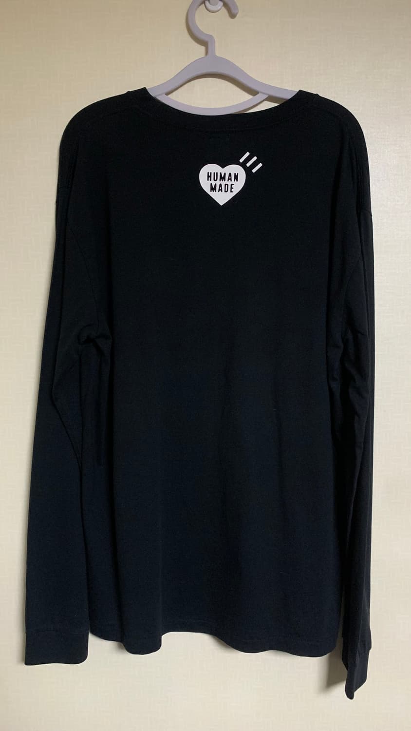 휴먼메이드 곰돌이 프린트 블랙 긴팔티 XL 사이즈 상품이미지5