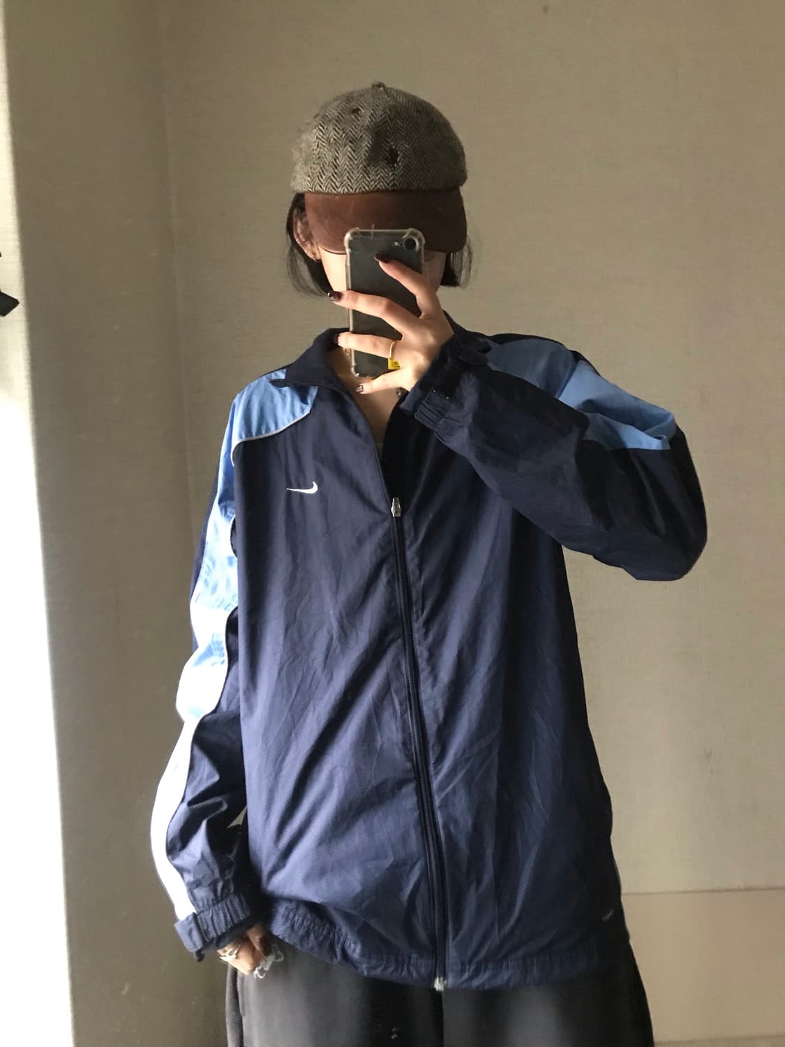 나이키 네이비 연하늘 바람막이 상품이미지3