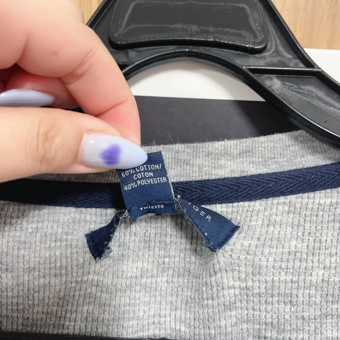 [정품] 타미 그레이 와플 긴팔티 [ L ] 상품이미지5