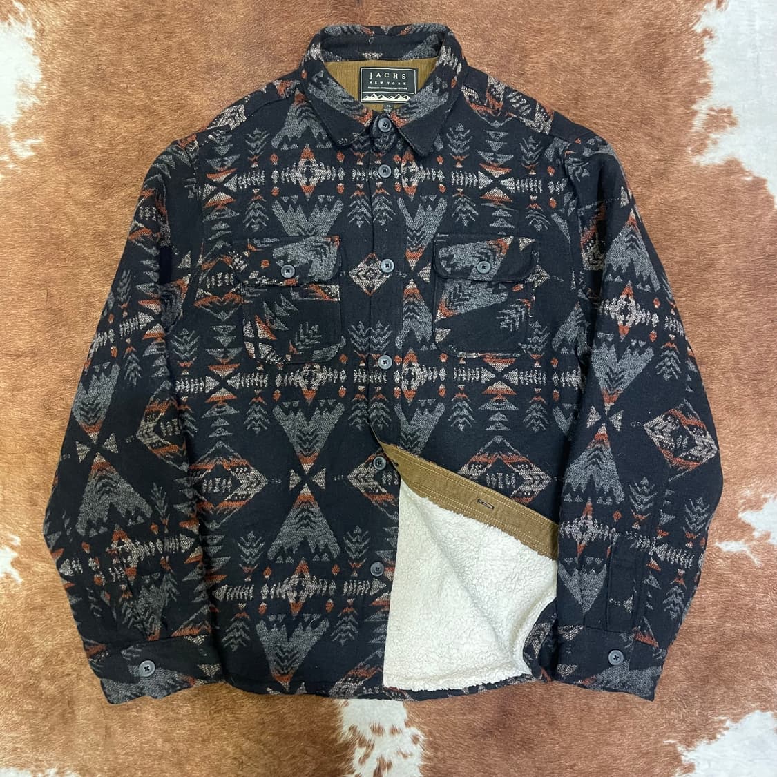 Vintage JACHS 패턴 셔츠자켓 상품이미지1