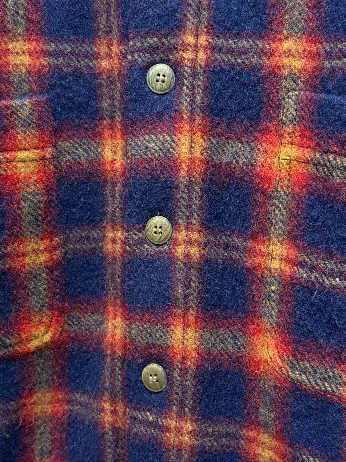 Wool Blend Vintage Ombre Check Flannel S 상품이미지3