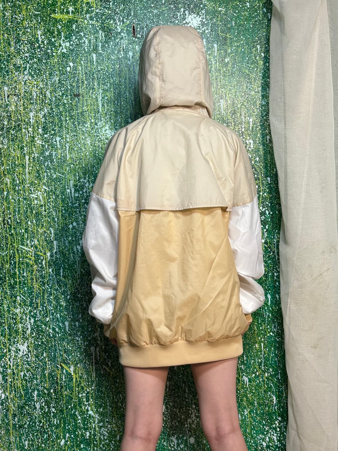나이키 윈드러너 베이지 화이트 배색 후드 바람막이 XXL 상품이미지4