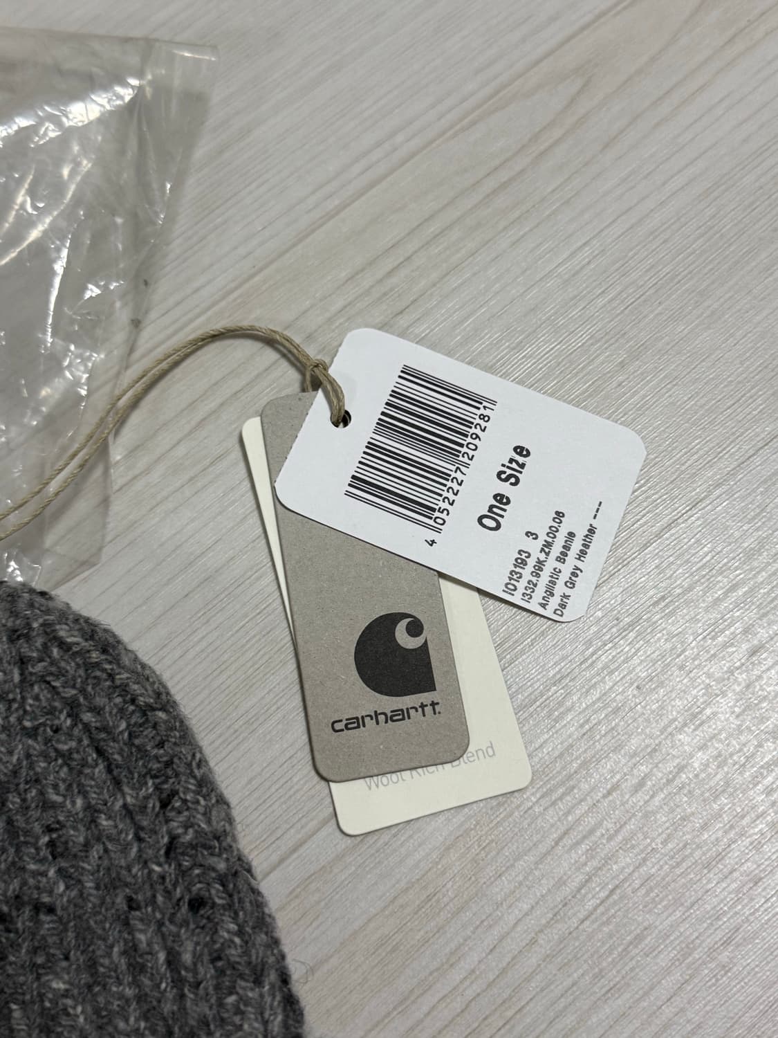 칼하트wip 앵글리스틱 비니 다크그레이헤더 상품이미지2