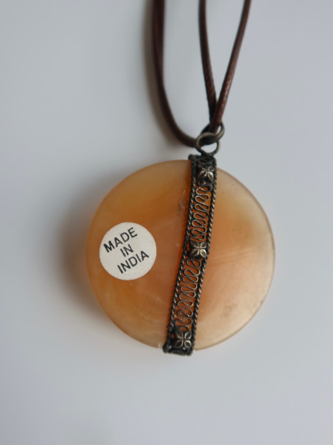 vintage amber glass pendant necklace 상품이미지5