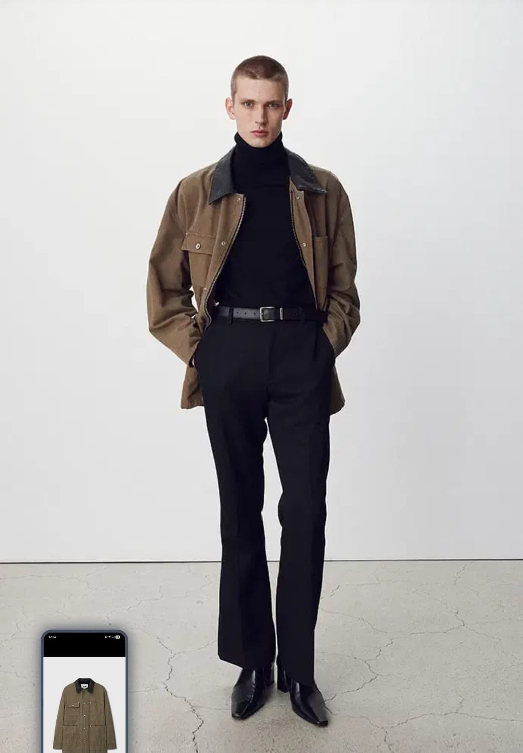 토니웩 레더 카라 유틸리티 자켓 상품이미지2