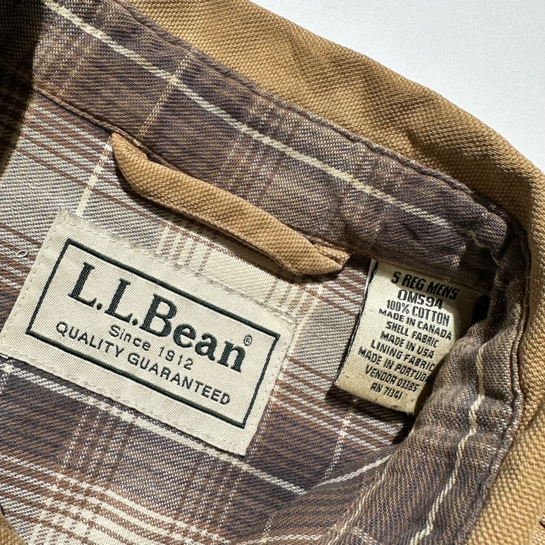 엘엘빈 덕 캔버스 체크 라이닝 워크 셔츠 상품이미지5