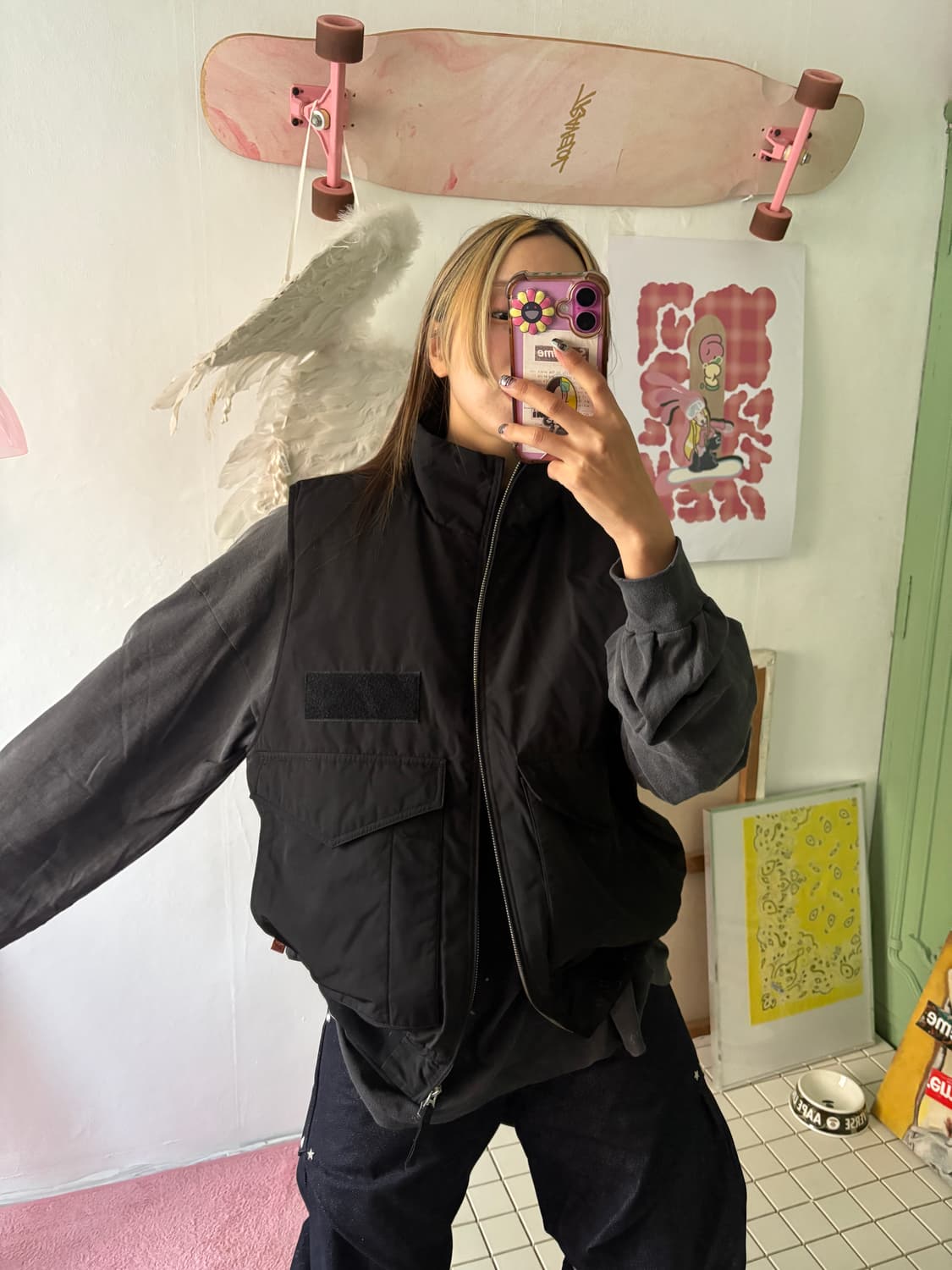 밀리터리베스트 (블랙 ) 상품이미지2