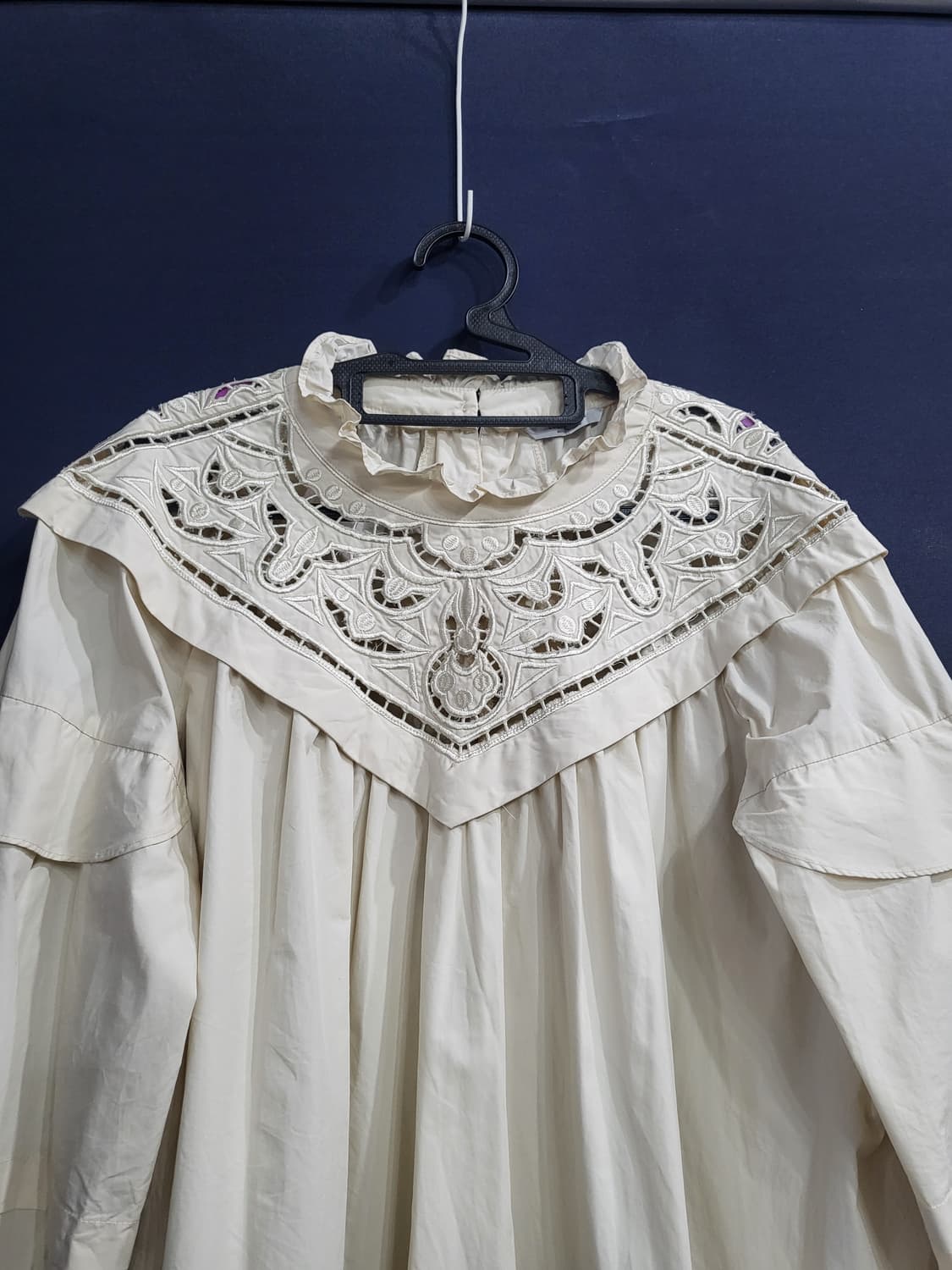 벌룬 코튼면 블라우스 상품이미지2