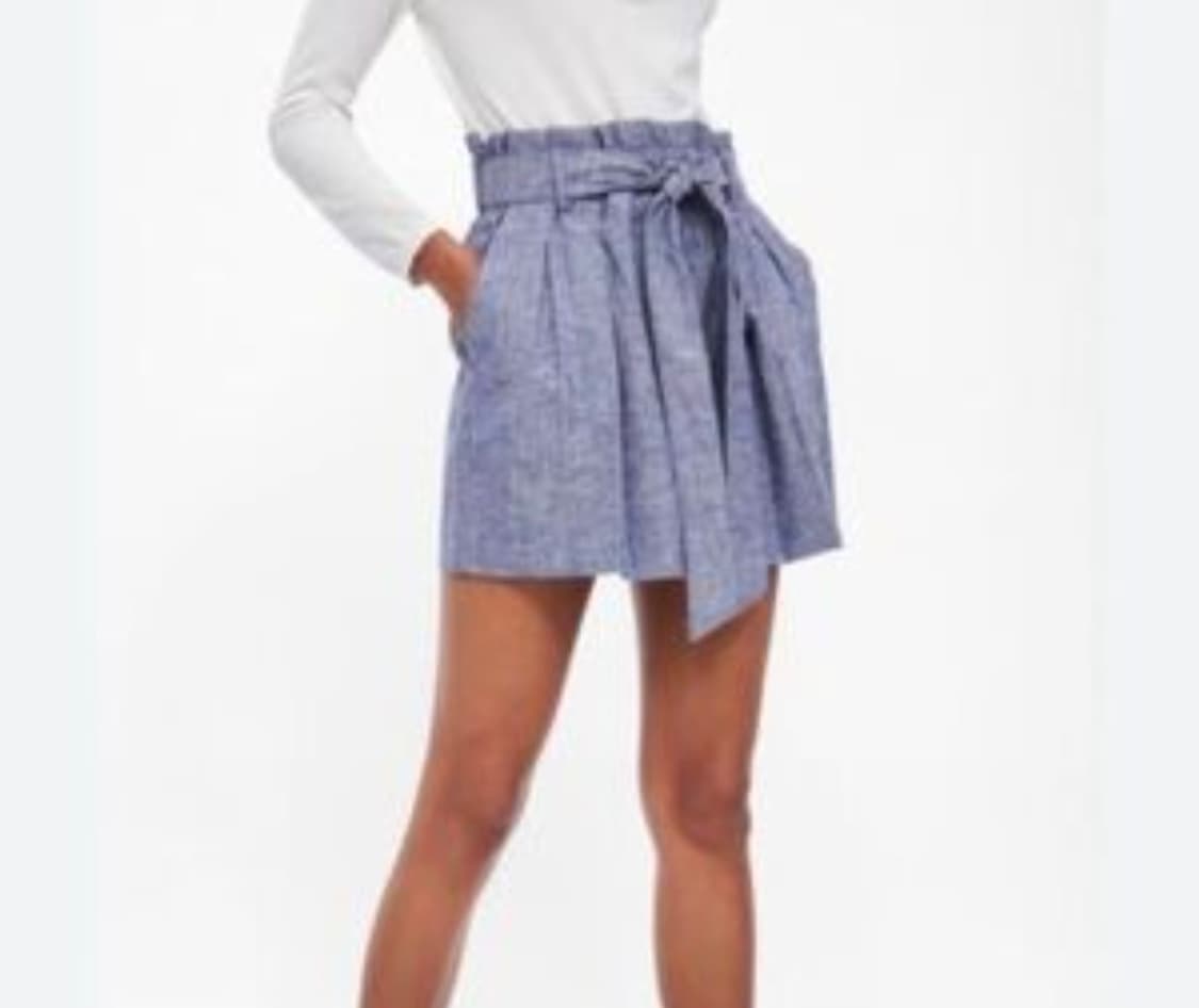 [새상품] 자라(ZARA) 린넨 블렌드 벨티드 반바지 (XS) 상품이미지2