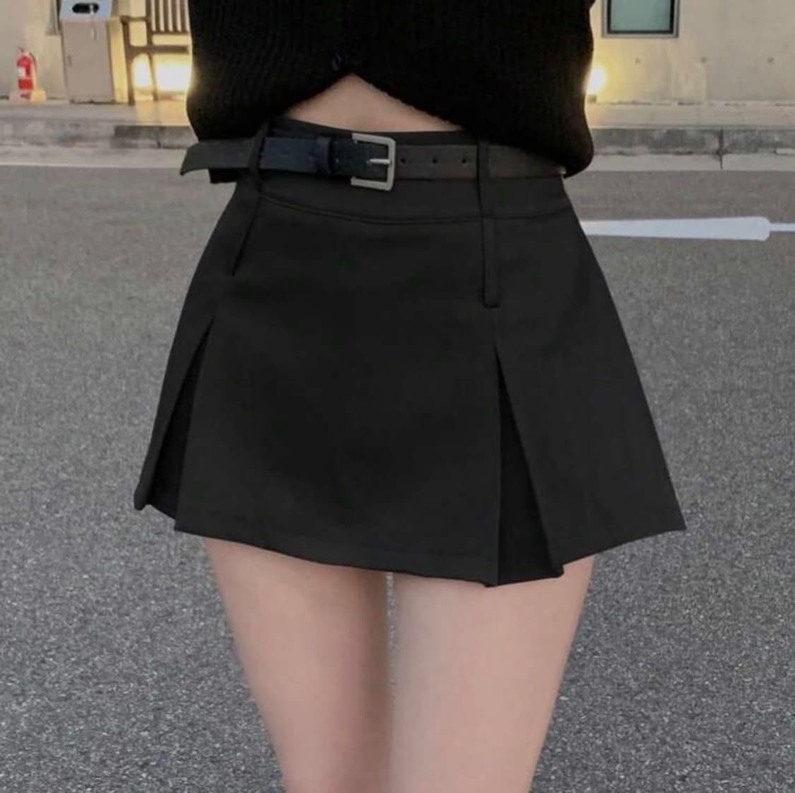 쉬인 검정 치마 상품이미지1