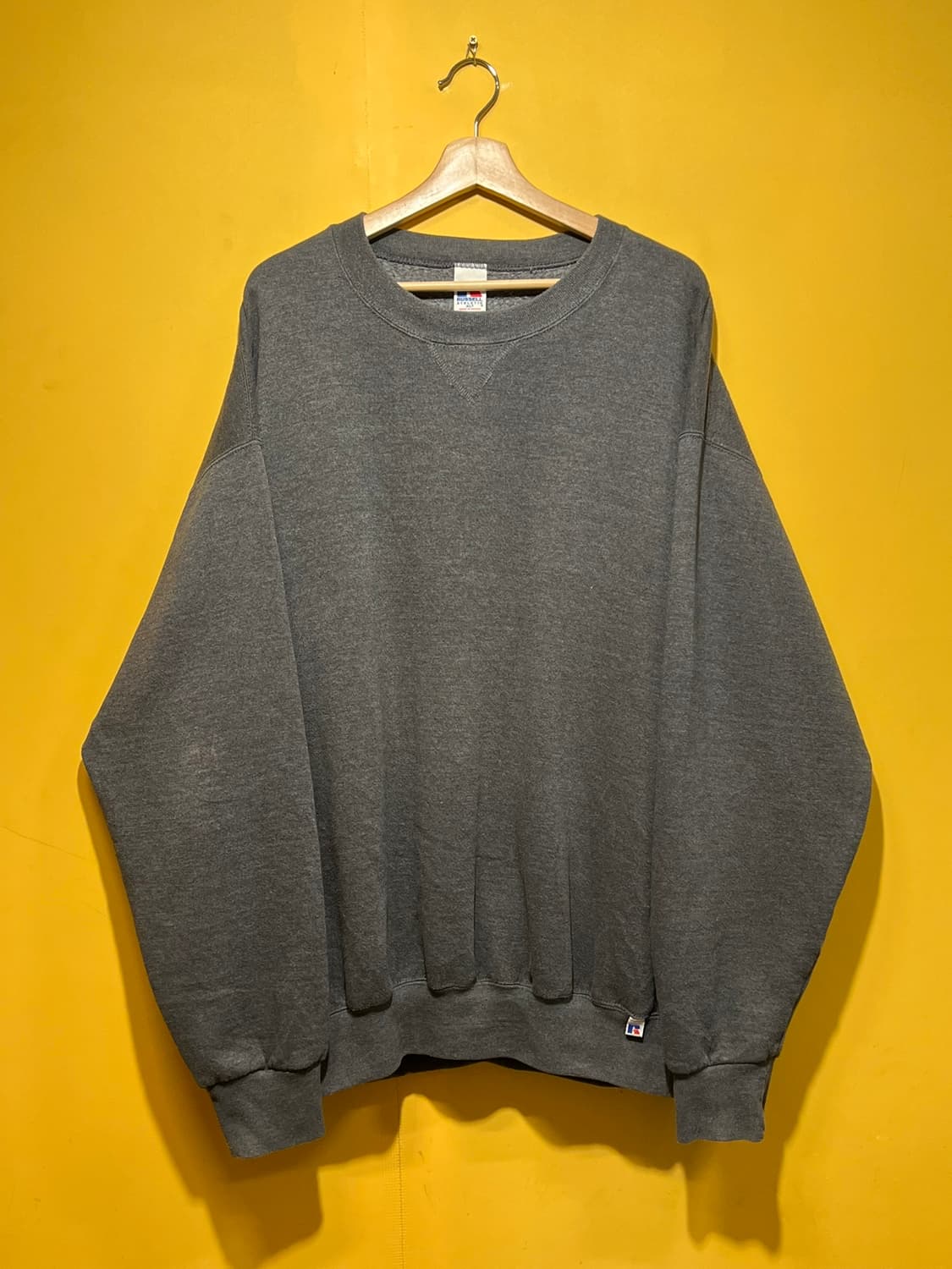 90's [XL] 러셀 애슬레틱 베이직 그레이 맨투맨 기모 스웨트셔츠 상품이미지1