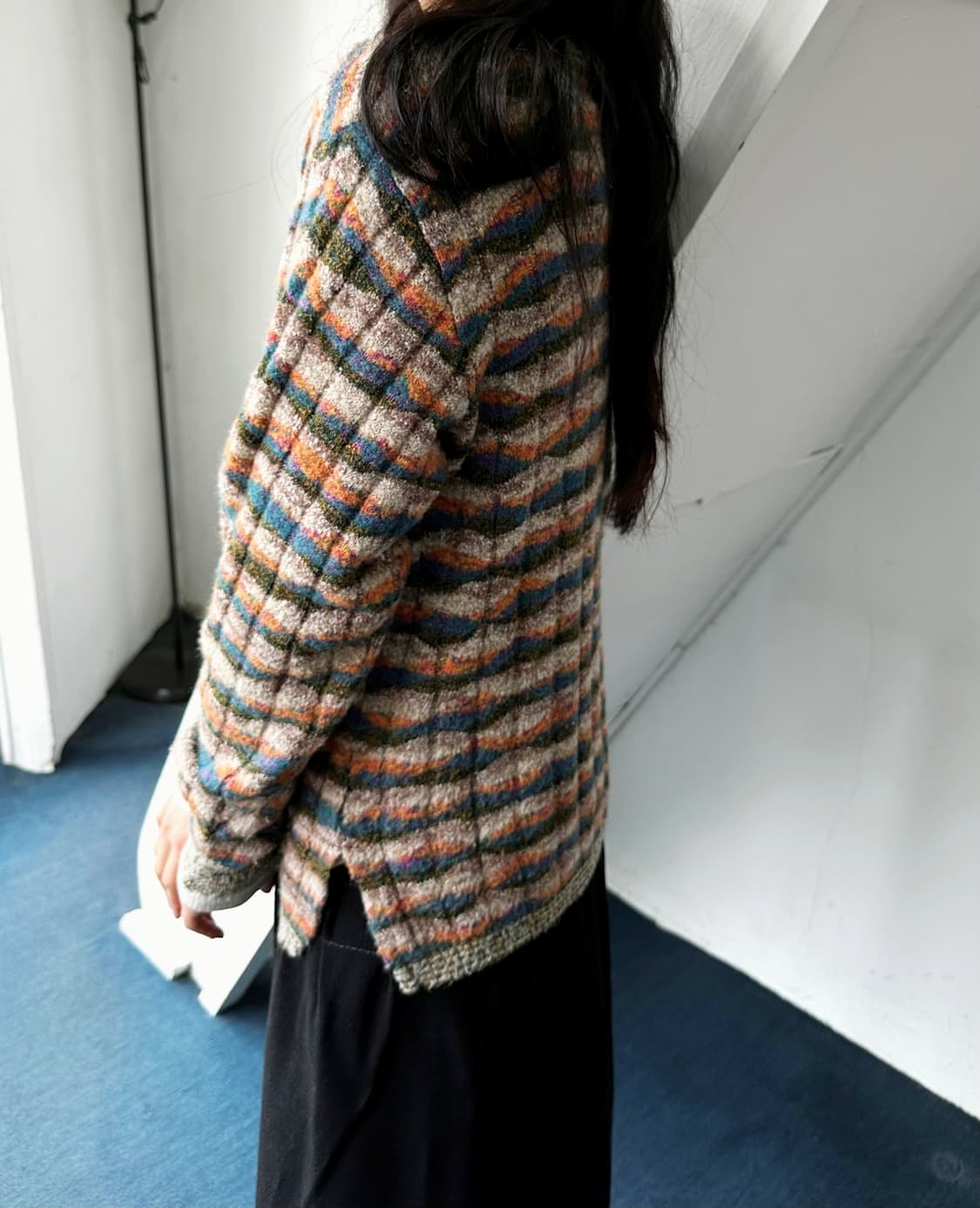 Boucle design multi pattern cloudy knit 상품이미지9