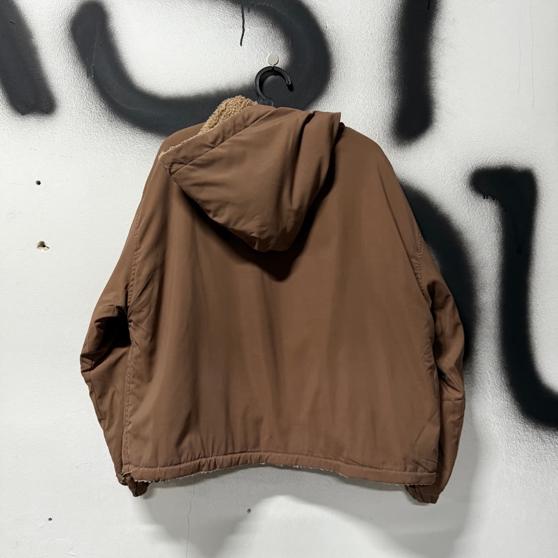 VTG 빈티지 초코 모카 브라운 리버시블 플리스 집업 후디 상품이미지2