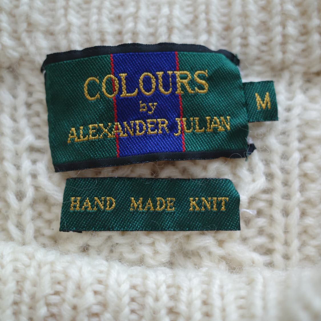 90s 컬러스 알렉산더줄리안 피셔맨 케이블니트 M 상품이미지5