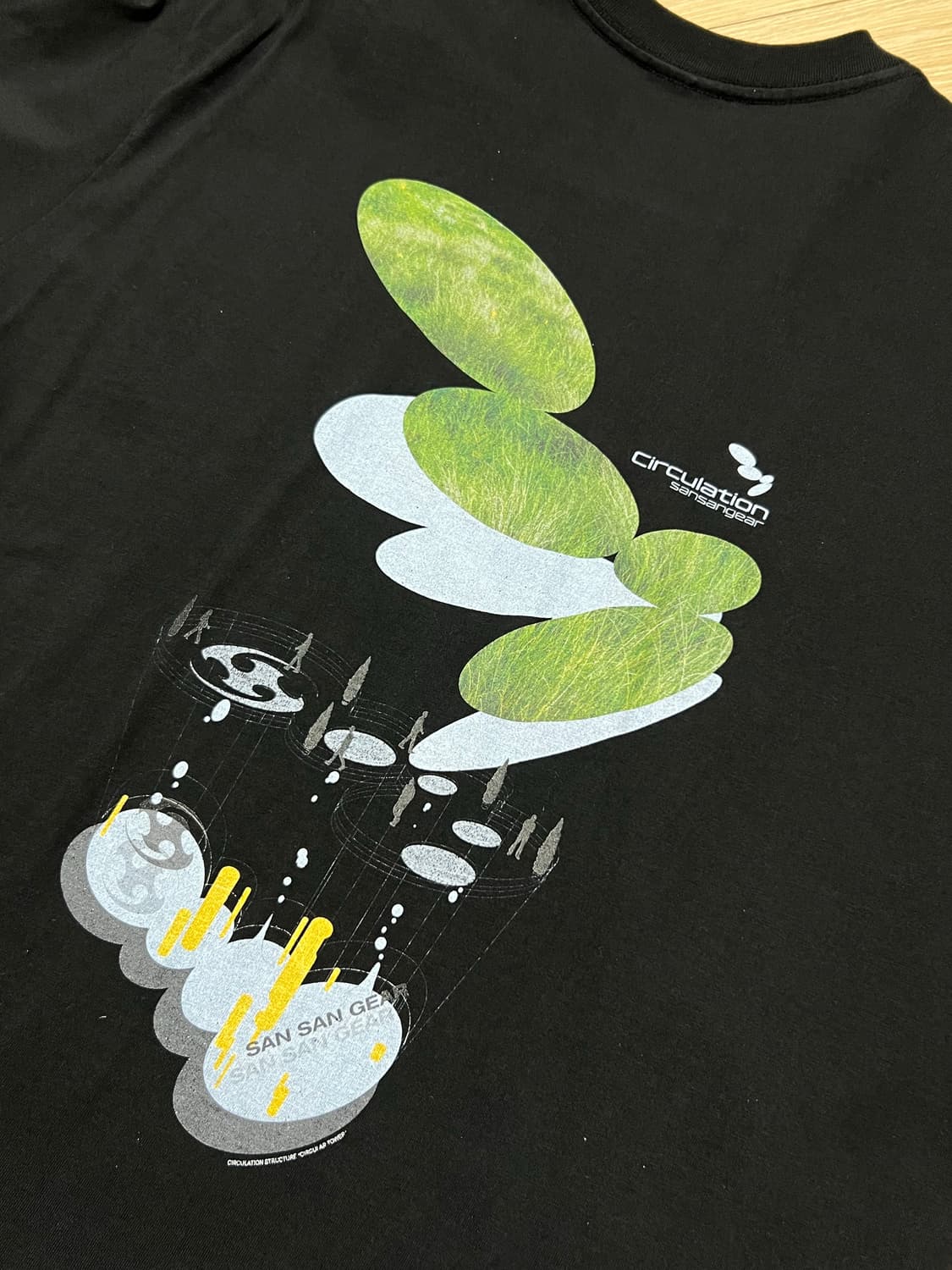 산산기어 찬 찬 심볼 티셔츠 블랙 상품이미지6