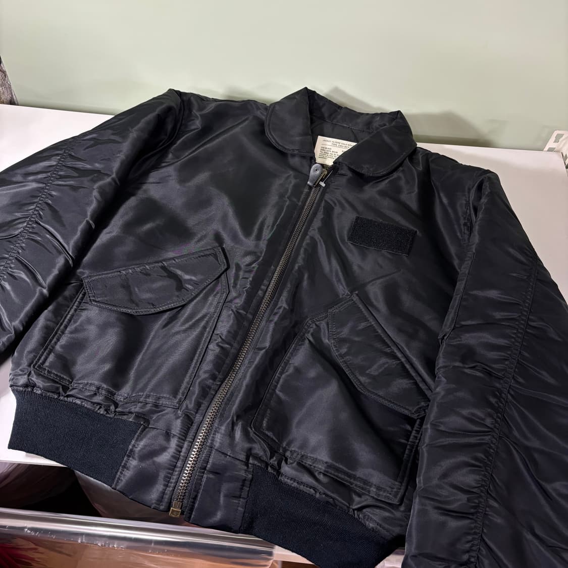 L-XL 알파인더스트리 블랙 오버핏 CWU 항공점퍼 상품이미지1