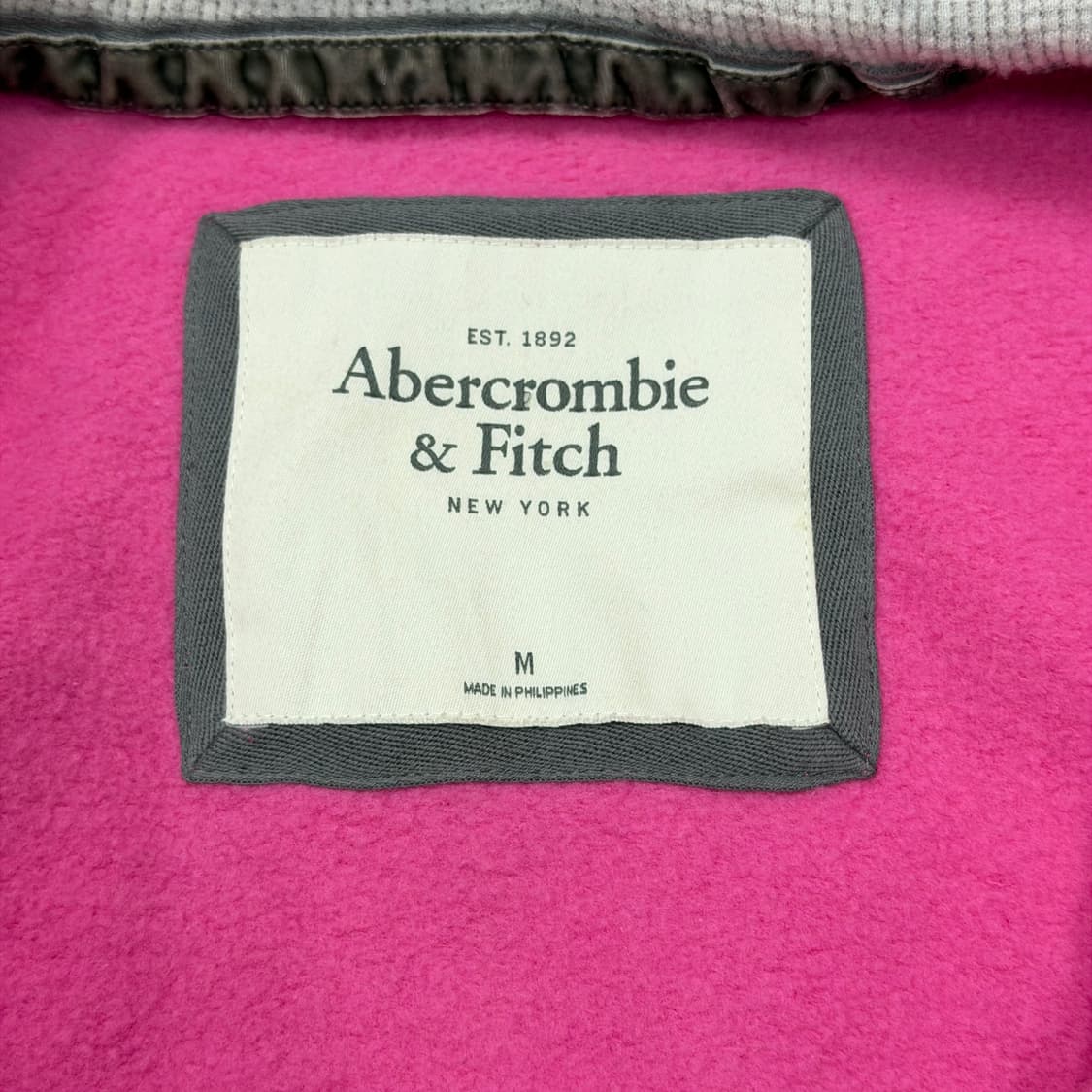 아베크롬비 빈티지 Y2K 스펠로고 핑크 후드집업 자켓 M 상품이미지4