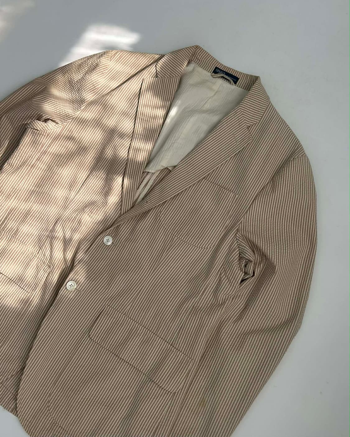 [46] 폴로 랄프로렌 시어서커 스트라이프 싱글 블레이져 자켓 상품이미지4