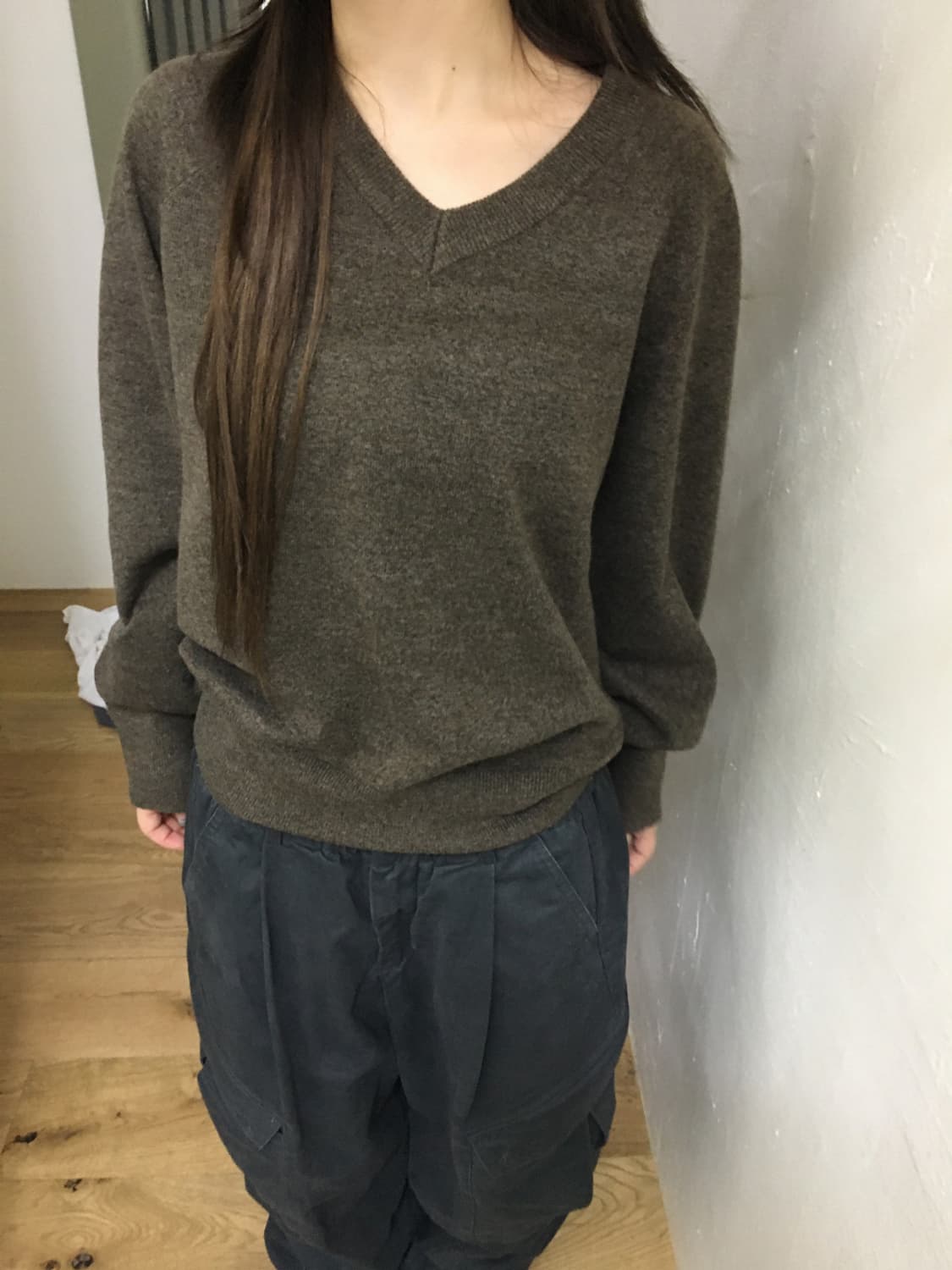 아워캐비넷 mena wool knit (brown) 상품이미지3